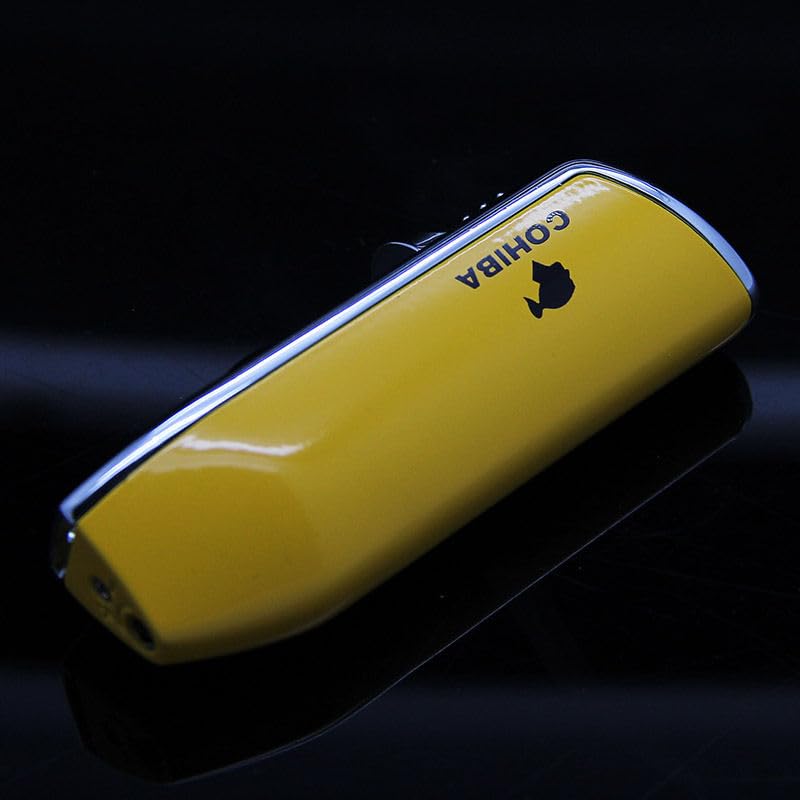 Encendedor de soplete 3 llama con punzón amarillo miniatura 3