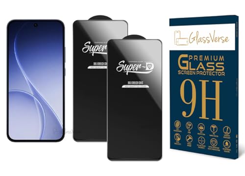 Image of GlassVerse 9H Gorilla Tempered Glass for Oppo Reno 15c 5G | HD Clarity Screen Protector, Ultra Strong 9H Protection, Edge to Edge, Case Friendly, Hassle-less Installation Kit Included. (Pack of 2)