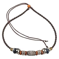 Brown Cord / Dark Green Bead