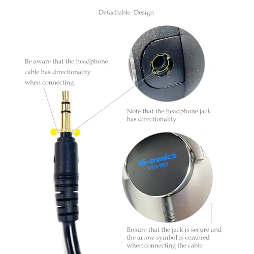 Image of Professional Over-Ear DJ Headphones Wired, Closed-Back, 90 Rotating Joints, 3.5mm Jack and 6.3mm Adapter for Recording Music Production, Studio Monitoring, Mixing, DJ Monitoring, Black