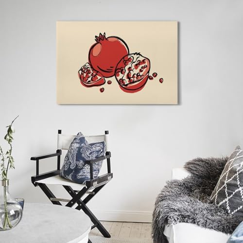 Croquis de grenade poster sur toile peinture décorative chambre 20x30
