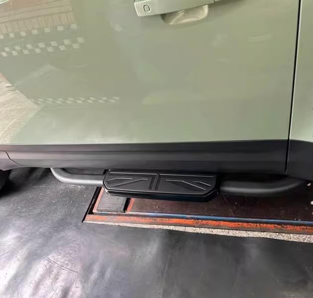 Lot de 2 marchepieds latéraux pour Land Rover Defender 90 2020-2024 2025 2026 L663 2 Portes (Style Drapeau)