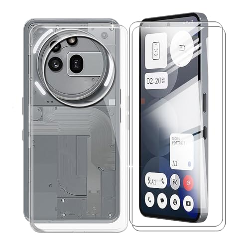 Coque Nothing Phone 3a Pro silicone eviter les rayures avec lot de 2 verres trempes