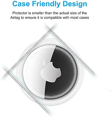 QitayoTech 6 Pack Screen Protector For Apple AirTag, Bubble-Free Anti-Scratch Easy Installation HD Clear TPU Protective Film Compatible with AirTags
