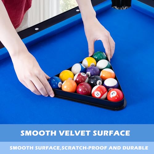 Image of RAYKEEP 4.5Ft /6Ft Foldable Pool Table, Portable Folding Billiard Table for Kids and Adults, Indoor Pool Arcade Game Table w / 2 Cue Sticks, Ball Set for Family Game Rooms