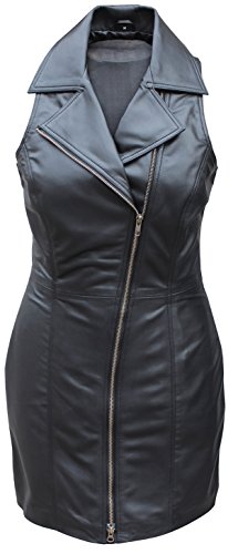 Orginal Leather Women Long Dress-Women Designer Sleeveless Long Coats-Leather Dress Coat for Ladies