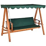Outsunny Dondolo con Tetto Apribile Panchina Altalena Reclinabile per 3-4 Persone in Legno 235 x 128 x 180 cm FSC