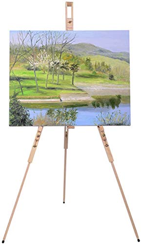 MU Pantalla de madera maciza de pino caballete trípode Boceto caballete retráctil estante plegable portátil Boceto sólida aceite de madera de soporte de Pintura