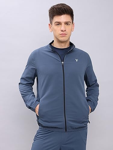 Image of TECHNOSPORT Men's Solid Polyester Techno Lite Jacket With SPF50+ And Microbial Properties