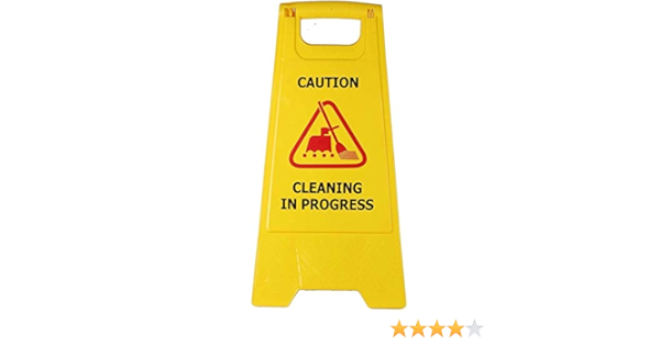 Amigos Store Caution Sign Board Cleaning In Progress 2 X 1 Yellow Amazon In Industrial Scientific