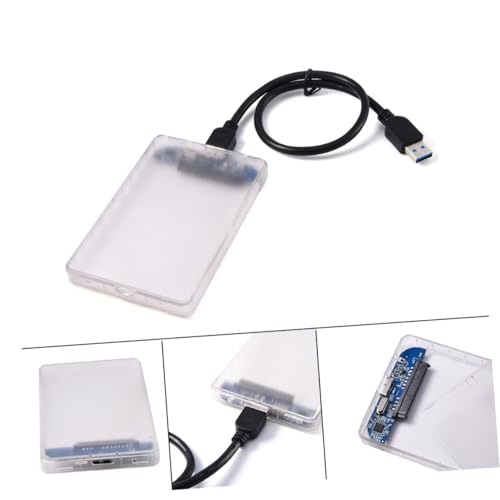 Caja externa transparente para disco duro SSD USB 2.5" miniatura 4