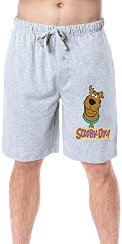 INTIMO Scooby-Doo Mens' Cartoon Title Logo Face Character Sleep Pajama Shorts