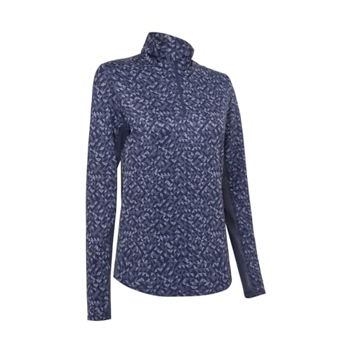 Callaway Womens Short Sleeve Geo Polo Shirt Peacoat M