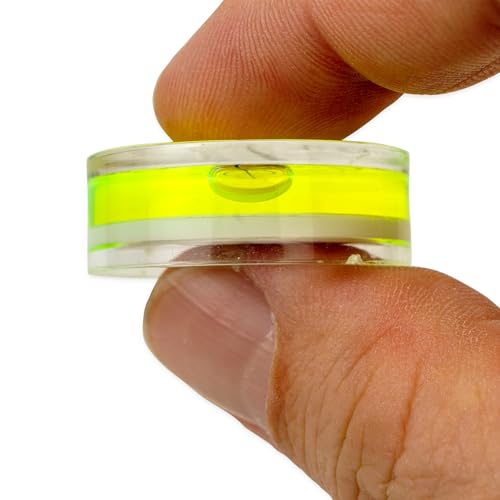 Magnetische Libellen Set, 5 Stück, mit Ø 32 mm Durchmesser, runde Wasserwaage mit Luftblase, kleine Libelle Wasser Waage, Nivellierung, Magnet Dosenlibelle für Wohnwagen, Kamera, Spirit Level Bullseye