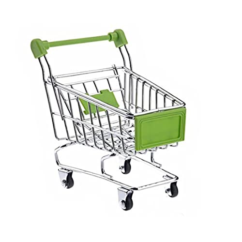 Xweptuy Mini Carrito de Compras, máquina, Accesorios para casa de muñecas, Muebles de casa de Juguete para niños, Herramientas de Almacenamiento Creativas