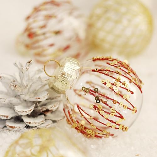 Boules de Noël incassables : lot de 25 suspensions durables de qualité supérieure