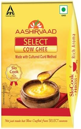Aashirvaad Svasti Pure Cow Ghee, 1L, Desi Ghee with Rich Aroma