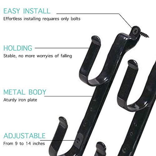 Killer's Instinct Outdoors 4 Pack Truck Gun Rack Fishing Rod Holder For Truck Black Metal Truck Bow Rack 18500 Gun Bow & Tool Rack For Autos & Trucks Adjustable 9 Inches To 14 Inches #TOP2
