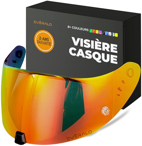 Everalo Visière Compatible avec Scorpion Exo 520-1400 - 391 - R1 Air (Rouge Chrome')