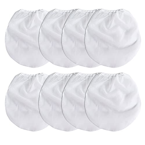 CLVPAI Weiße Feine Netz-Siebbeutel-8 Stück 1 Gallone Lackfilter Lacksiebe,Eimer elastische Öffnung Siebbeutel,für die Filtration von Flüssigkeiten wie Farbe(28 * 32cm)