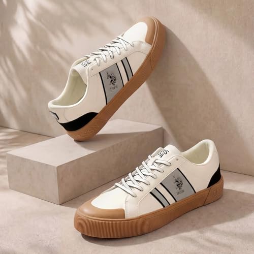 Image of U.S. POLO ASSN. USPA | Mason|Stylish Casual Sneaker Shoes for Man Off-White