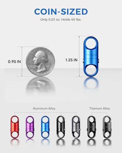 Image of FEGVE Strong Magnet Quick Release Keychain Connector | Anti-fall,Double-Pin Lock Mechanism,360 Rotatable,One-handed Operation