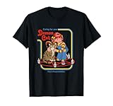 Steven Rhodes Caring for Your Demon Cat Retro Dark Humor T-Shirt