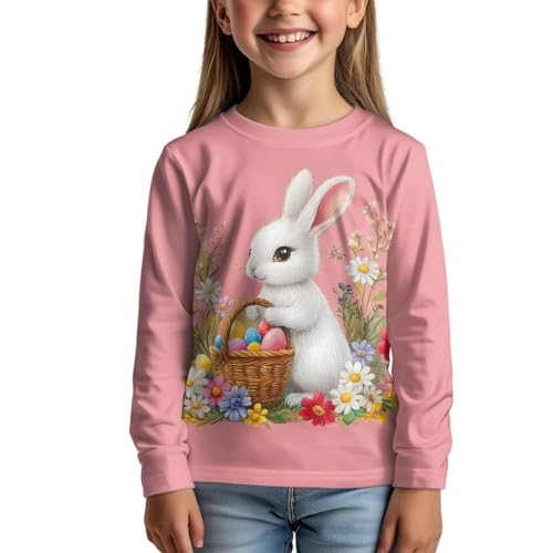 Long Sleeve T-Shirt for Girls 3-16T Casual Pullove Tops Kids Crewneck Graphic Tees Shirt Girl Holiday Outfits