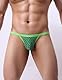 ohyeahlady Herren String Tanga Netz Slip Sexy Unterwäsche Große Größen Dessous Mesh Unterhose Transparent Thong T-Back Unterhose Elastizität G-String Low Rise Höschen Atmungsaktive Grün S