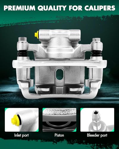 Image of SCITOO Rear Driver & Passenger Side Disc Brake Calipers 19-B3492 19-B3493 Compatible For Mitsubishi For Eclipse 2006-2012,For Mitsubishi For Galant 2007-2009,With Bracket 2PCS