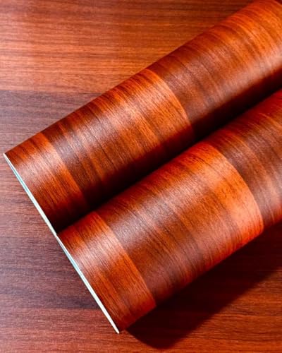 Image of WALLMATE Self Adhesive Wood Grain Wallpaper Vinyl Furniture Sticker Wood Wallpaper Kitchen Wallpaper Wooden Door Desktop Wallpapers (Wallnut Browns, 24x50 Inch)
