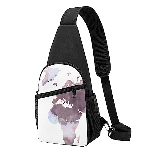 Sac de poitrine aquarelle contre le mal de dos en voyage et sport