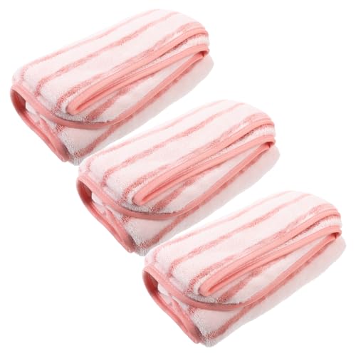 OUNONA 3pcs Coral Fleece Absorbent Face Towels Soft Comfortable Washcloths for Home Dorm for Cleansing Skin Makeup Removal and Hair Drying