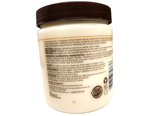 Queen Helene Cocoa Butter Moisturizing Kit, Face + Body Crème 15 oz and 100% Cocoa Butter Lip Balm 1 oz for Dry Skin and Lips