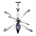 POCO DIVO S107G Phantom 3CH Infrared RC Helicopter Mini Flight S107 Gyro with Light, Blue