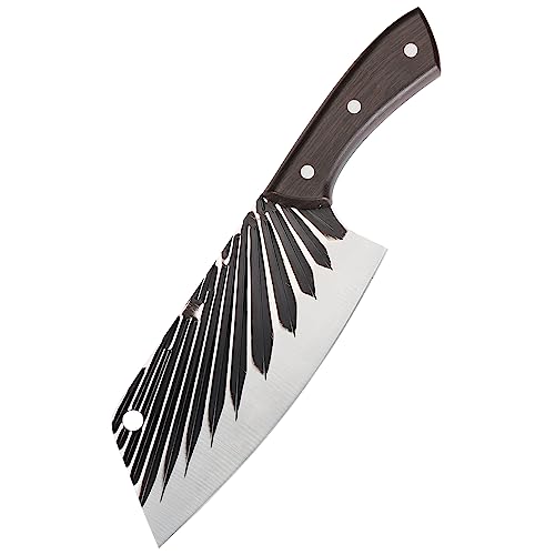 TJ POP Meat Cleaver 7.3 inches, Ultra Sharp Chinese Cleaver Knife, Full-tang Chopping Knife Forged 420HC Steel Blade Thickness 2.5 mm, Classic Manual Forging Series HP01006