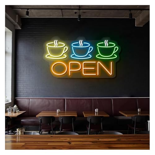 Enseigne lumineuse Café ouvert pour animer les angles de votre brasserie de quartier