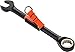 BLK Chrome Combo Non-Reversible Ratchet Wrench 11 mm-Spline