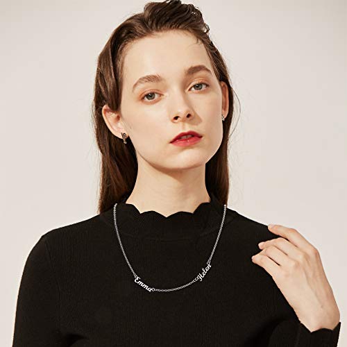 Custom4U Custom Name Necklace Personalized for Women Sterling Silver/18K Gold Plated Nameplate Necklaces Customized Jewelry Gifts for Birthday Anniversary2