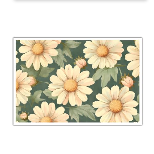 Feuilles de monstera sombres et fleurs jaunes exotiques sur toile de jungle 50x75