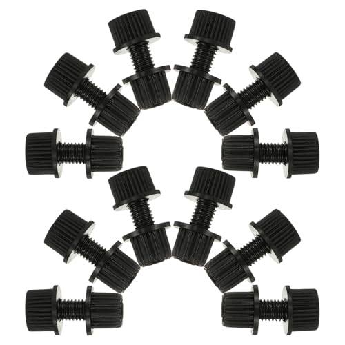 Tornillos de nailon para matrícula de motocicleta negros kit de 16 piezas antivibración