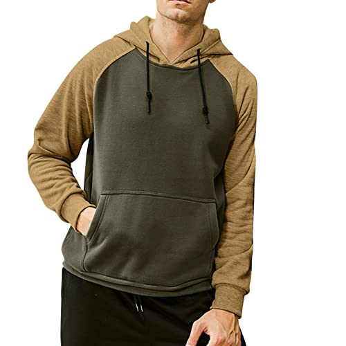 Image of CEWIFO Womens Oversized Hoodie Men's Hoodies & Sweatshirts Casual Zip with Spliced Detail for Everyday Comfort and Easy Warmth (Green, XL)