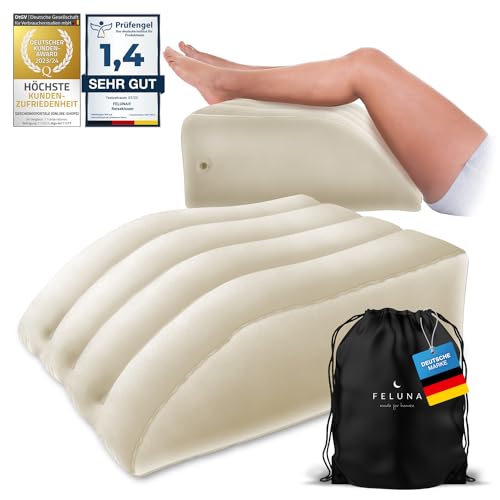 Ergo Wedge Pillow & Vein Pillow For Sleeping And Back Relief; Orthopaedic Back Relief Pillow, Leg Pillow & Leg Support Pillow For Relief From Pain And