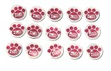 I LOVE DOG GLASS Thumb Tacks - Set of 15 Handmade Decorative Pins