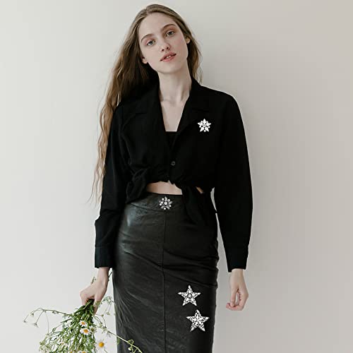 Webeedy 6 Styles Handmade Crystal Rhinestone Star Applique Patches Vintage Star Patches Crystal Applique Sew On Beaded Badge Fashion Pearl Patch For For Bags Hats Shirts Clothing Diy Projects #TOP4