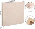 Yarlung 6 Pack 8 x 8 Inches Wooden Painting Panels, Unfinished Birch Wood Canvas Boards Cradled for Watercolor Painting, Drawing, Encaustic Art Crafts, Easel Display, Use with Oils, Acrylics
