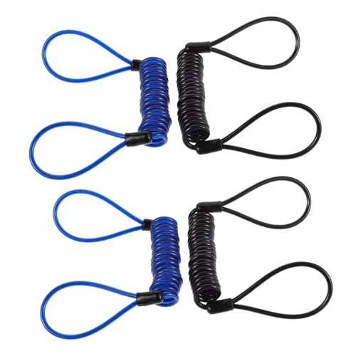 HANABASS Bicycle Reminder Rope 4pcs Disc Lock Spring Reminder Cable Outdoor Security Lock