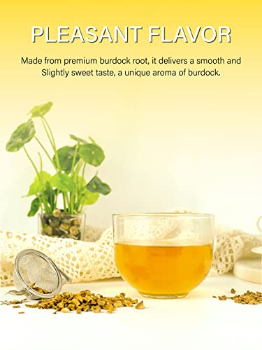 Image of TeeLux Burdock Root Tea Loose Leaf, Cut & Sifted, Caffeine Free, 16oz | Smooth & Mild Flavor, No Additives, Natural Herbal Tea for Hot or Iced