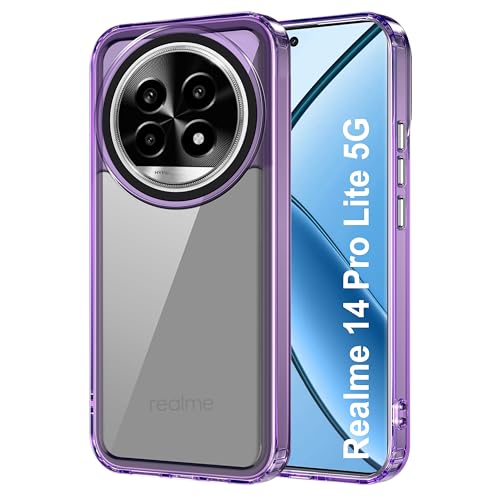 Image of Zapcase Back Case Cover for Realme 14 Pro Lite 5G | Compatible for Realme 14 Pro Lite 5G Back Cover | Case Cover with Camera Protection | (TPU + PC | Translucent Purple)
