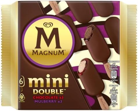 Magnum Mini Double Chocolate and Mulberry Ice Cream Stick 6 x 60 ml